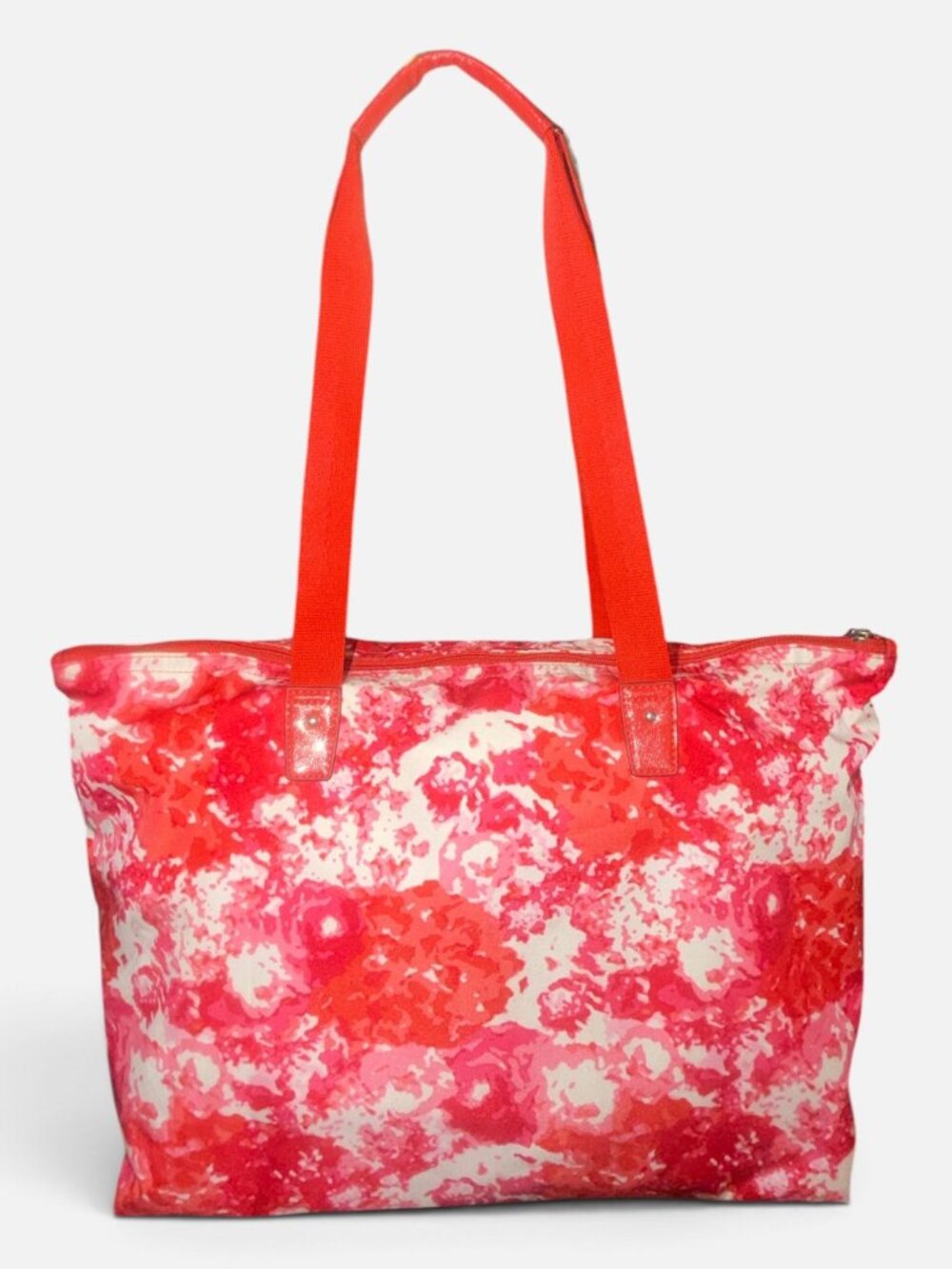Coach Getaway Packable Weekender Tote F31441 Red Pink Floral Nylon Bag + Pouch - Picture 5 of 11
